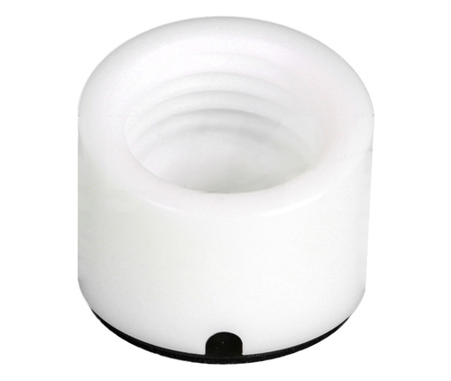Celeste® TR-BASE125W White 12° Angle Counter Mount Threaded Bottom Soap Dispenser Base