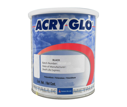 Sherwin-Williams H06174 ACRY GLO Conventional Metallic Black Metallic Acrylic Urethane Paint - 3/4 Quart