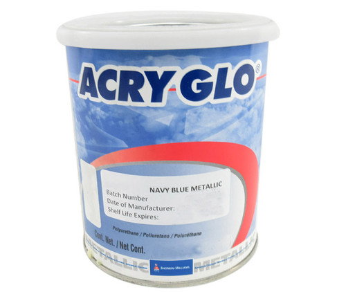 Sherwin-Williams H10713 ACRY GLO Conventional Metallic Navy Blue Acrylic Urethane Paint - 3/4 Quart