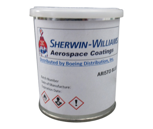 Sherwin-Williams W00412 ACRY GLO Conventional Aristo Blue Acrylic Urethane Paint - 3/4 Pint