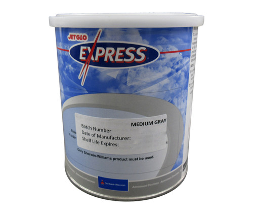 Sherwin-Williams Z00067 JET GLO Express Medium Gray Polyester Urethane Topcoat Paint - Quart