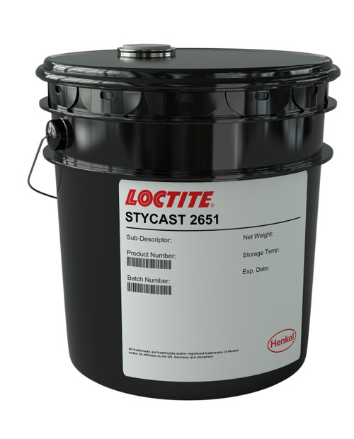 Henkel 2055123 LOCTITE® STYCAST 2651 Black Dielectric Grade Epoxy Encapsulant - 5 Gallon Pail