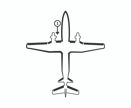 GOODRICH P29S7D5137-01 FASTboot® Raytheon Beechcraft 1900 & 1900C LH Fuselage - Nacelle De-Ice Boot