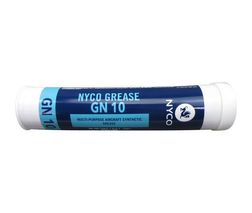 NYCO GREASE GN 10 General-Purpose Aircraft Synthetic Grease MIL-PRF-23827C Type I AMD 2 Spec - 400 Gram Cartridge (380g Net Wt)