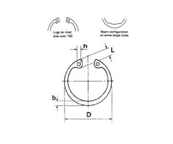 Military Standard MS16625-2077 Zinc Coated Steel Ring, Retaining - 10/Pack