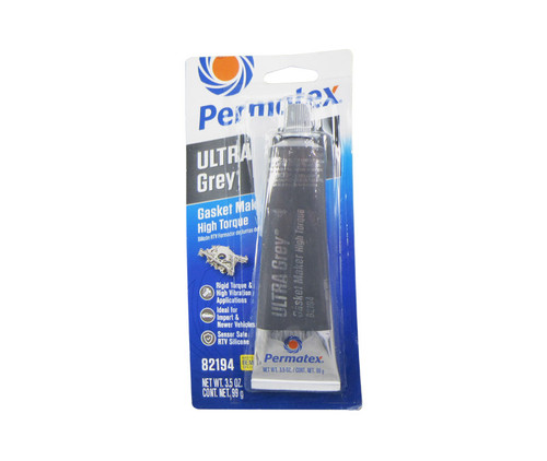 PERMATEX® 82194 Ultra Grey Rigid High-Torque RTV Silicone Gasket Maker - 3.5 oz Tube