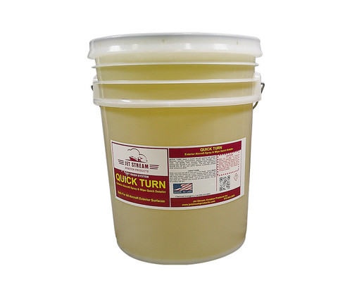JET STREAM® JSQTP5 QUICK TURN™ Yellow Exterior Aircraft Spray & Wipe Quick Detailer Wash - 5 Gallon Pail
