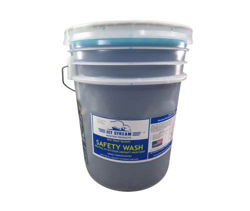 JET STREAM® SWP5 SAFETY WASH™ Blue Concentrate Neutral PH Exterior Aircraft Wash Soap - 5 Gallon Pail