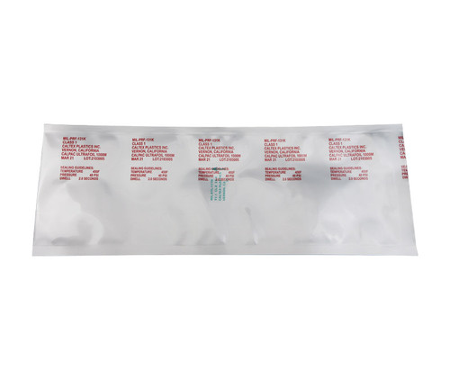 Military Specification MIL-PRF-131K Class I ULTRAFOIL 1000M Silver 6” x 19” Heat Sealable Bag - 25/Pack