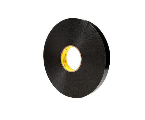 3M™ 021200-67497 VHB™ 4949 Black 45 Mil Acrylic Foam Tape - 3/4" x 36 Yard Roll - 12/Case