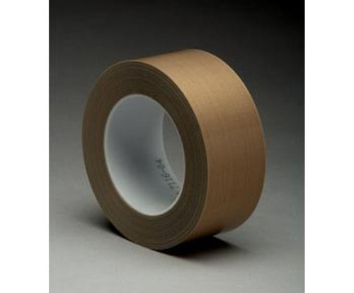 3M™ 021200-73505 Brown 5453 PTFE 8.2 Mil Glass Cloth Tape - 4" x 36 Yard Roll - 12/Case