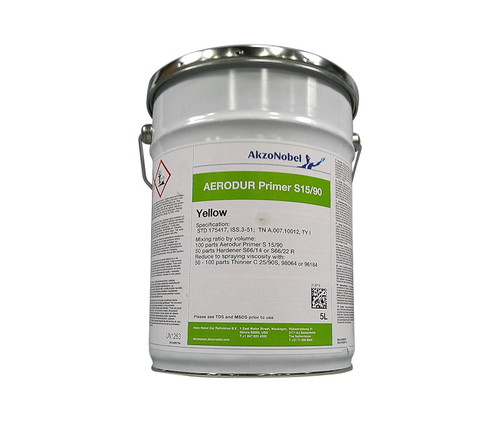 AkzoNobel Aerodur® S15/90 Yellow Abrasion Resistant Polyurethane Primer - 5 Liter Tin