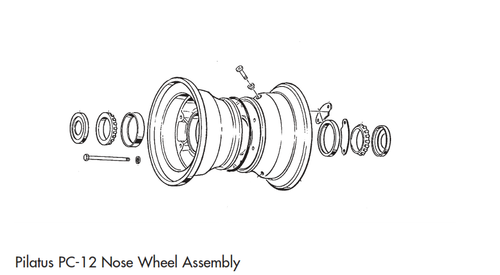 GOODRICH 3-1501 Pilatus PC-12/U-28A 6.00-6 Nose Wheel Assembly