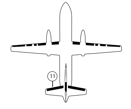 GOODRICH P29S7D5141-89 FASTboot® Saab 340A LH Horizontal Stabilizer Black Estane De-Ice Boot