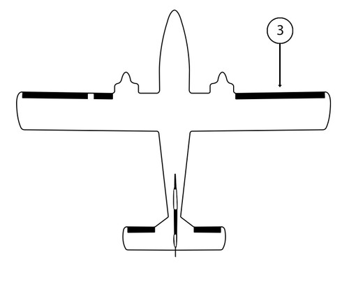 GOODRICH P25S5D5039-12 FASTboot® Partenavia P68 RH Nacelle - Tip De-Ice Boot