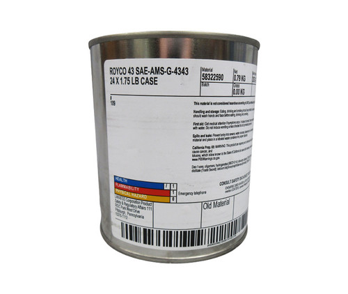 ROYCO® 43 Tan SAE-AMS-G-4343A Spec Lithium Thickened Pneumatic Systems Grease - 1.75 lb Can ROYCO® 43 Tan SAE-AMS-G-4343A Spec Lithium Thickened Pneumatic Systems Grease - 1.75 lb Can