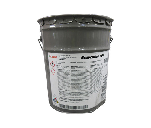 Castrol® Braycote™ 194 Amber MIL-PRF-16173E Class I Grade 4 Spec Corrosion Preventive Compound - 5 Gallon Pail Castrol® Braycote™ 194 Amber MIL-PRF-16173E Class I Grade 4 Spec Corrosion Preventive Compound - 5 Gallon Pail