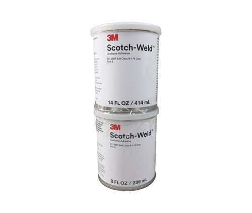 3M™ 021200-84992 Scotch-Weld™ Gray EC-3587 B/A B-1/4 Urethane Adhesive - Pint Kit - 6/Pack