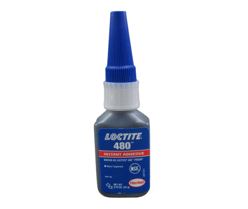 Henkel 48040 LOCTITE® 480™ PRISM® Black Toughened Instant Adhesive - 20 Gram (.70 oz) Bottle - 10 Each