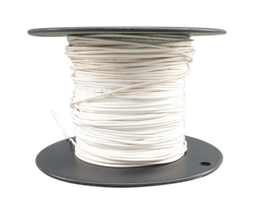 Military Specification M22759/16-12-9 White 12 AWG PTFE Tapes/Coated Fiberglass Braid Wire - 100/Foot