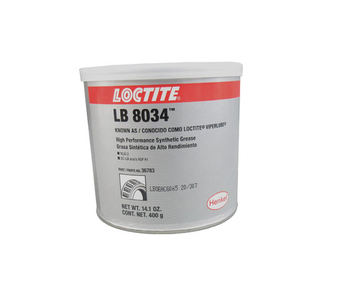 Henkel 36783 LOCTITE® LB 8304™ VIPERLUBE® High-Performance Synthetic Grease - 400 Gram (14.1 oz) Can Henkel 36783 LOCTITE® LB 8304™ VIPERLUBE® High-Performance Synthetic Grease - 400 Gram (14.1 oz) Can