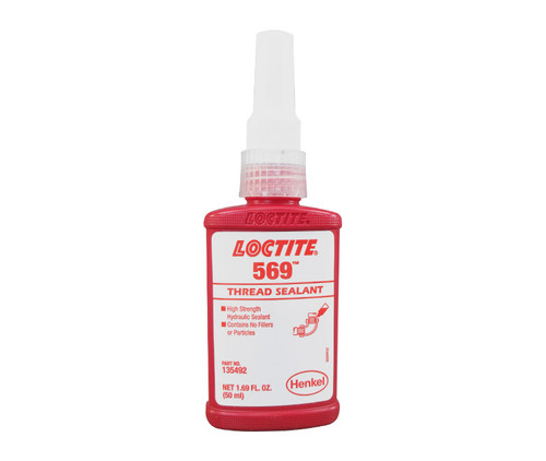 Henkel 56931 LOCTITE® 569™ Brown Hydraulic Thread Sealant - 50 mL (1.69 oz) Bottle