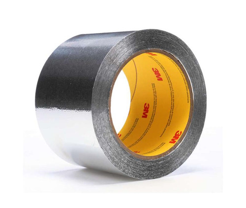3M™ 051125-85368 Silver 425 Aluminum 4.6 Mil Foil Tape - 10" x 60 Yard Roll - 8/Pack