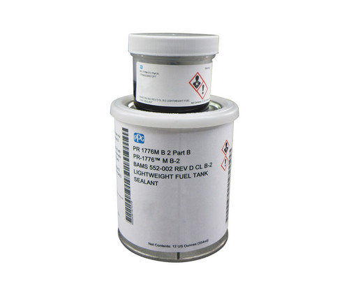 PPG® PR-1776M B-2 Brown BAMS 552-002 Class B-2 Spec Low Weight Fuel Tank Sealant - Pint Kit - 16/Pack