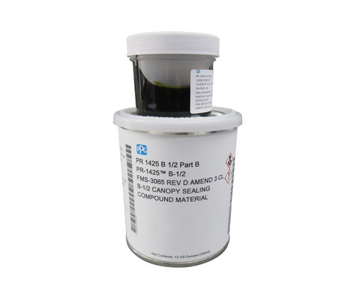PPG Aerospace® PR-1425 B-1/2 Black FMS-3065 Class B-1/2 Spec Windshield & Canopy Sealant - Pint Kit - 16/Pack PPG Aerospace® PR-1425 B-1/2 Black FMS-3065 Class B-1/2 Spec Windshield & Canopy Sealant - Pint Kit - 16/Pack