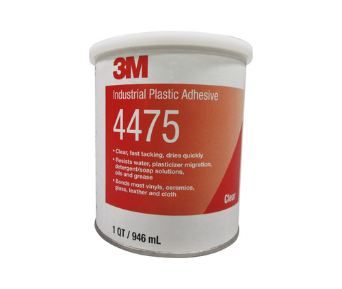 3M™ 021200-21221 Scotch-Weld™ 4475 Clear Industrial Plastic Adhesive - Quart Can