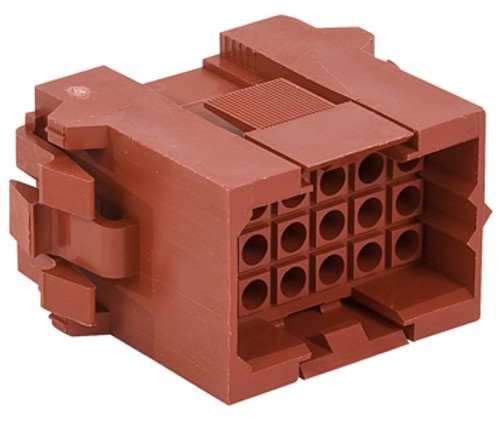 TE Connectivity 207443-1 Red Housing Receptacle, 18 Position Square Grid Socket - 5/Pack