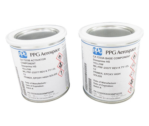 PPG® Desoprime™ CA7233A/B Yellow MIL-PRF-23377 TY I C2 Spec High-Solids Military Epoxy Primer - Quart Kit