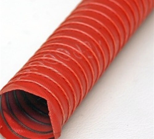 AERODUCT® SCAT4 Red 1" Steel Wire Reinforced Air Duct - 11-Foot Length