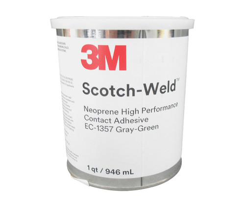 3M™ 021200-19893 Scotch-Weld™ EC-1357 Gray-Green Neoprene High Performance Contact Adhesive - Quart Can