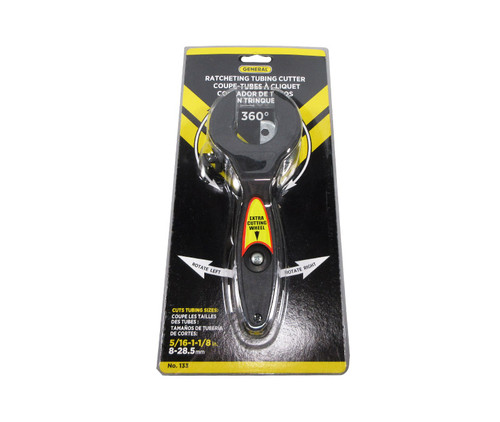 GENERAL® 133 Gray E-Z Ratchet 5/16" to 1-1/8" OD Tubing Cutter GENERAL® 133 Gray E-Z Ratchet 5/16" to 1-1/8" OD Tubing Cutter