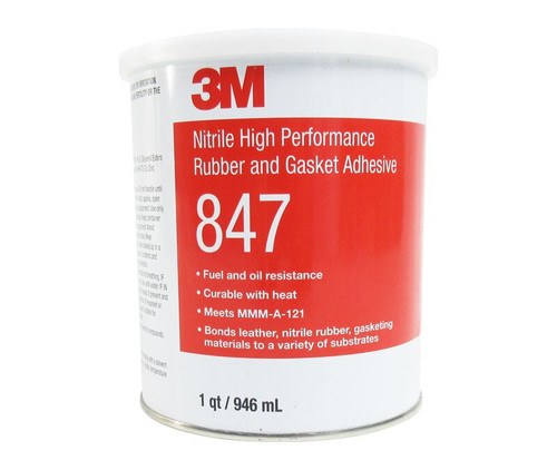 3M™ 021200-19721 Scotch-Weld™ 847 Brown Nitrile High Performance Rubber & Gasket Adhesive - Quart Can