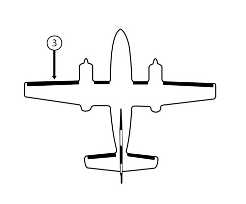 GOODRICH P27S-7D5070-15 FASTboot® Cessna 421C LH Nacelle - Tip De-Ice Boot