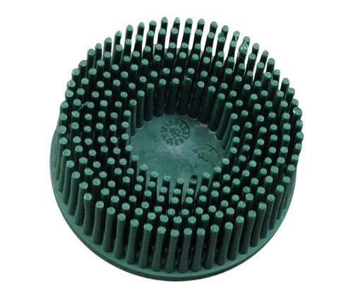 3M™ Scotch-Brite™ Roloc™ 18730 Green 2" x 5/8" Grit 50 Ceramic Aluminum Oxide Bristle Disc - 10/Carton