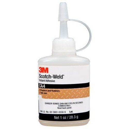 3M™ 021200-74290 Scotch-Weld™ CA40 Transparent Instant Adhesive - 28.3 Gram (1 oz) Bottle