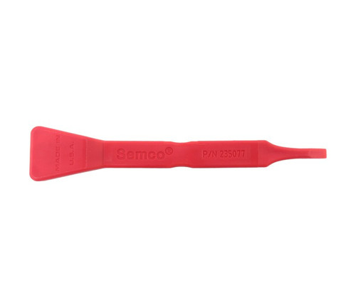 PPG® Semco® 235077 Red Ergonomic 6.9" Double Edge (1.20" & 0.20") Glass Filled Nylon Sealant Scraper