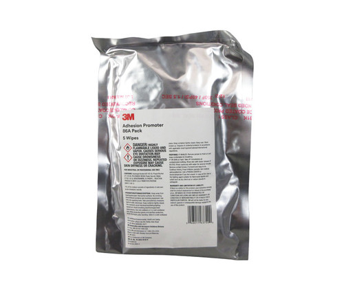 3M™ 048011-63799 Transparent 86A Adhesive Adhesion Promoter - 7"x7" Wipe - Pack of 5