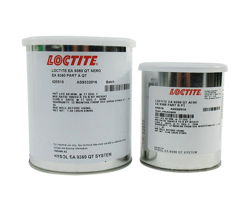 Henkel 420518 LOCTITE® EA 9360™ AERO Epoxy Adhesive - Part "A" Quart/Part "B" Pint Kit