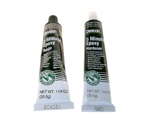 Devcon 2 Ton Clear Two-Part Epoxy Adhesive - Base & Accelerator (B/A) - 25  ml Tube - 14310