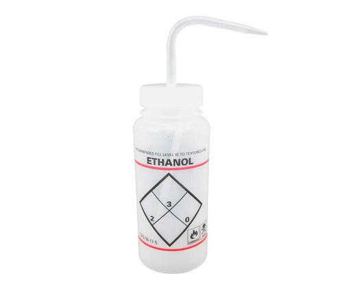Bel-Art F11646-0639 "Ethanol" Safety-Labeled 500 mL (16 fl oz) Wash Bottle Bel-Art F11646-0639 "Ethanol" Safety-Labeled 500 mL (16 fl oz) Wash Bottle