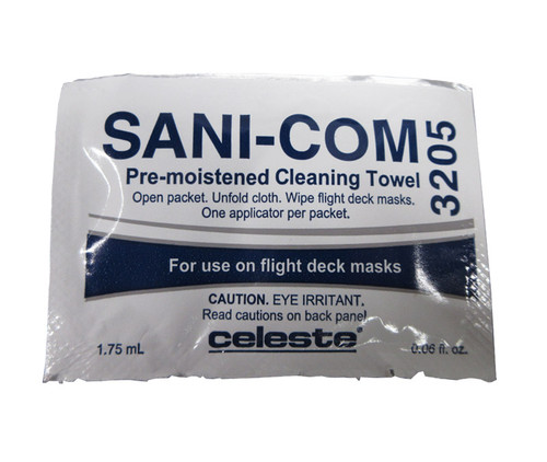 Celeste® SC-3205 SANI-COM® Pre-Moistened Multi-Purpose Cleaning Towelette - Box of 200 Celeste® SC-3205 SANI-COM® Pre-Moistened Multi-Purpose Cleaning Towelette - Box of 200