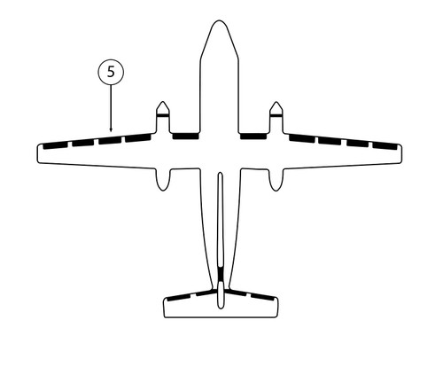 GOODRICH P29S7D5152-33 FASTboot® DeHavilland DHC-8 LH Inboard Center Wing De-Ice Boot