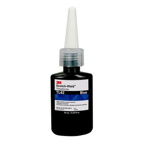 3M™ 048011-62605 Scotch-Weld™ TL42 Blue Threadlocker - 10 mL (0.33 oz) Bottle