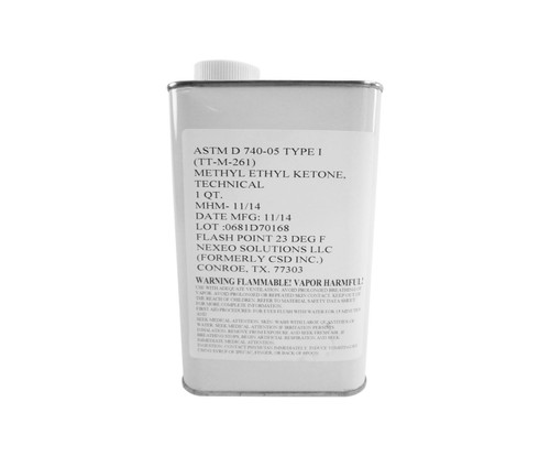 ASTM International ASTM D740-11 Type I Clear Methyl Ethyl Ketone Solvent - Quart Can