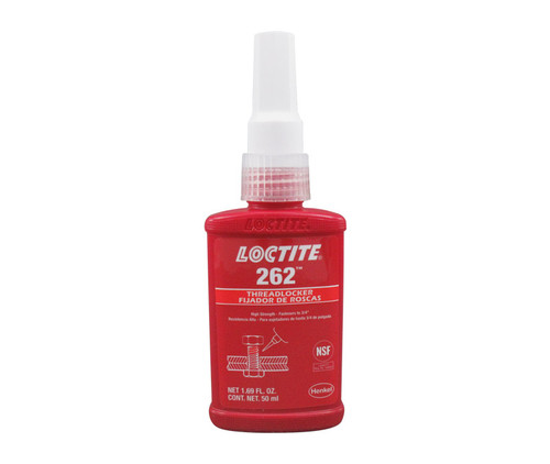 Henkel 26231 LOCTITE® 262™ Mil Spec High Strength Red Threadlocker - 50 mL (1.69 oz) Bottle