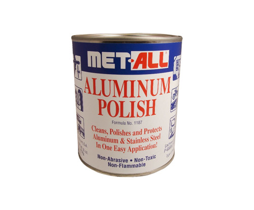 Lot of 2 Met-All Aluminum Polish 16 oz cans, p/n TC-10, Formula #1187